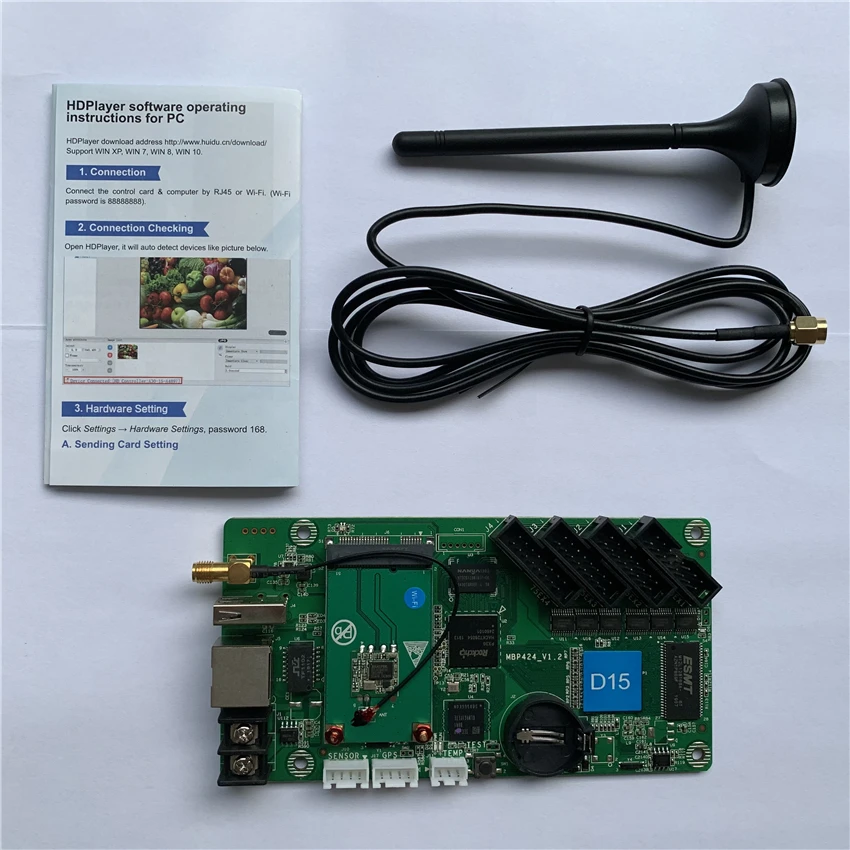 Wifi функция HD-D10/D15 контроллер асинхронный контроль карты p2 p2.5 p3 p4 p5 p6 p8 p10 rgb Полноцветный точечный матричный СВЕТОДИОДНЫЙ экран
