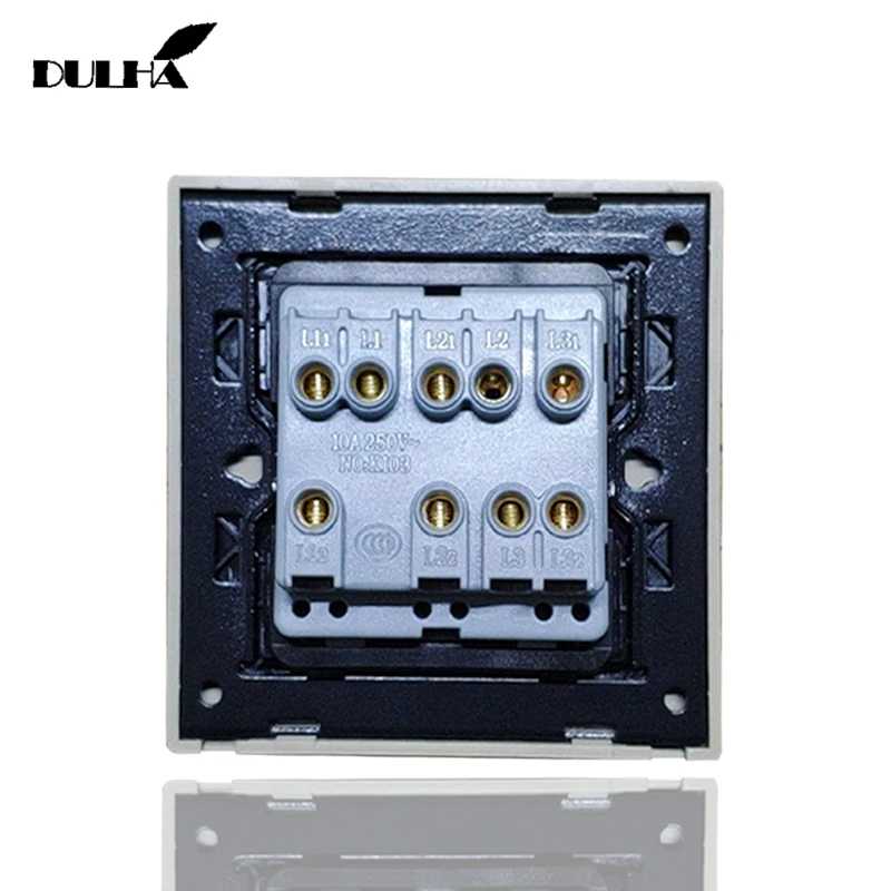 Роскошный 3 банда 1 способ настенный светильник переключатель шампанское золото