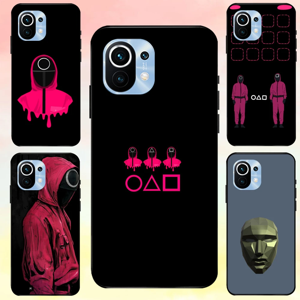 

Phone Mobile Case for Xiaomi Mi 10 11 Pro SE Ultra Youth 5G Cellphone Accessories Squid Game Mask