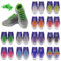 16pcsset silicone elastic shoelaces round lazy shoe laces no tie quick easy shoelace for adult kids sneakers shoe lace strings