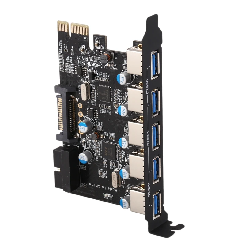 7 портов Pci-E Usb 3 0 Express Card 5 снаружи и 2 порта для передней панели через 19Pin внутри с В