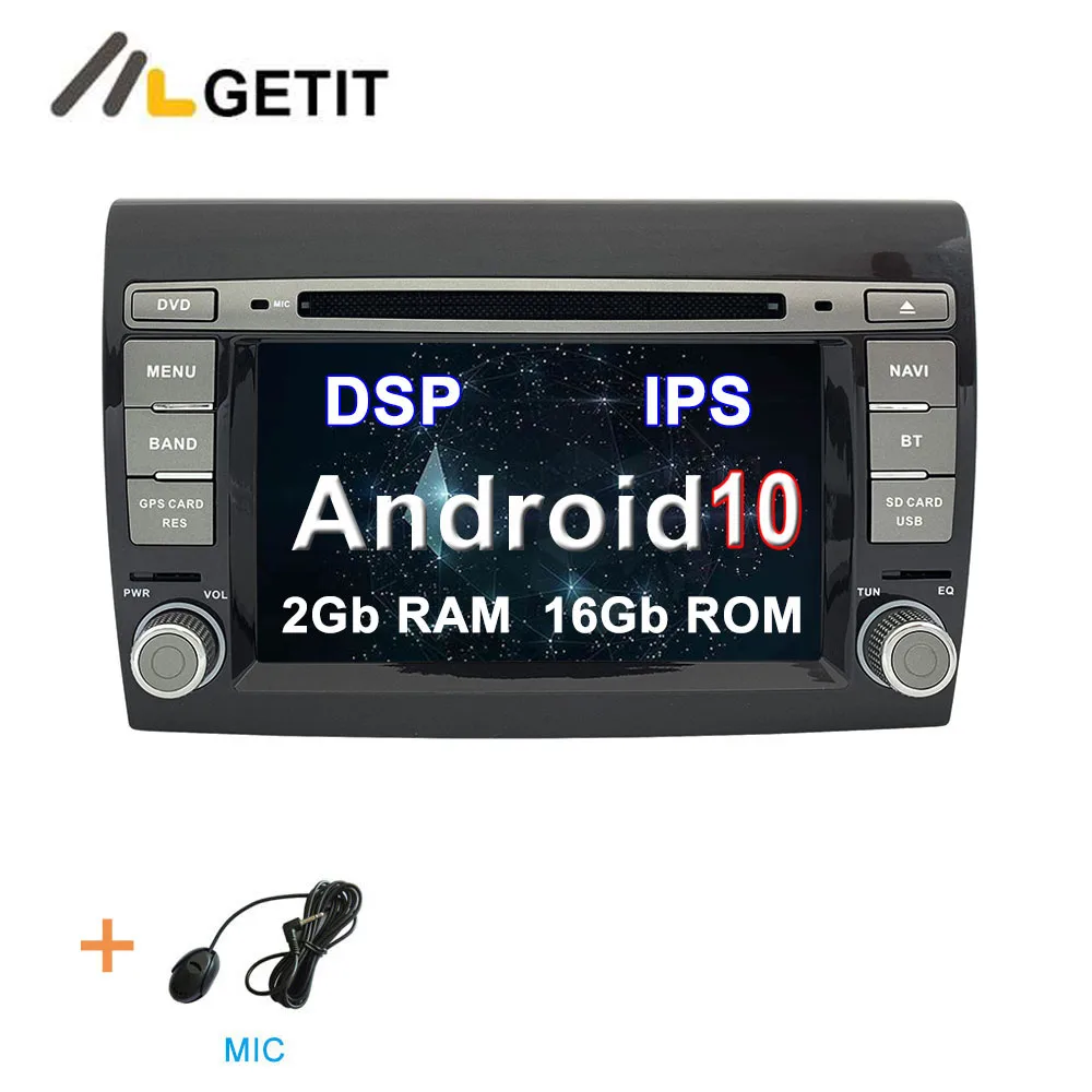 2G RAM - 16G ROM DSP ips Android 10 автомобильный DVD мультимедийный плеер для Fiat Bravo 2007-2012 автомобильный Радио Стерео gps навигация - Цвет: 2G RAM - 16G ROM