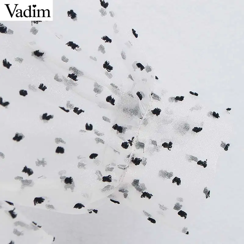 Vadim Женская стильная шикарная блузка с принтом рукав-фонарик женская