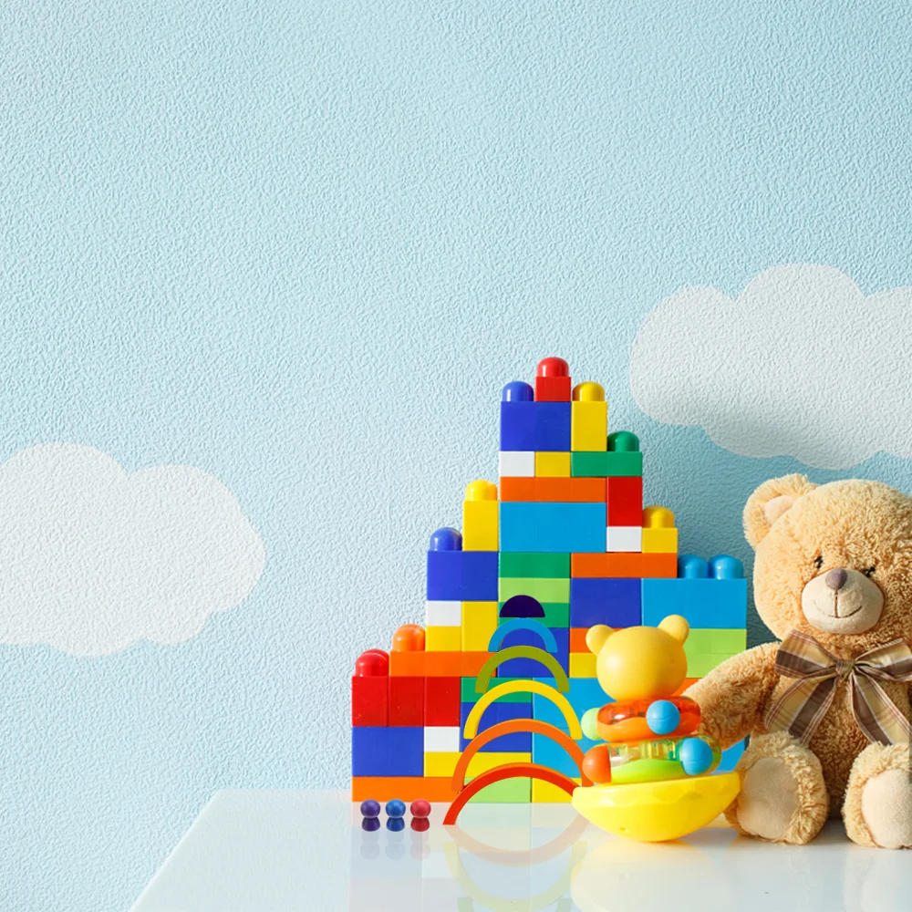 

1 Set Mini Blocks Small People Kid Wooden Semicircle Blocks