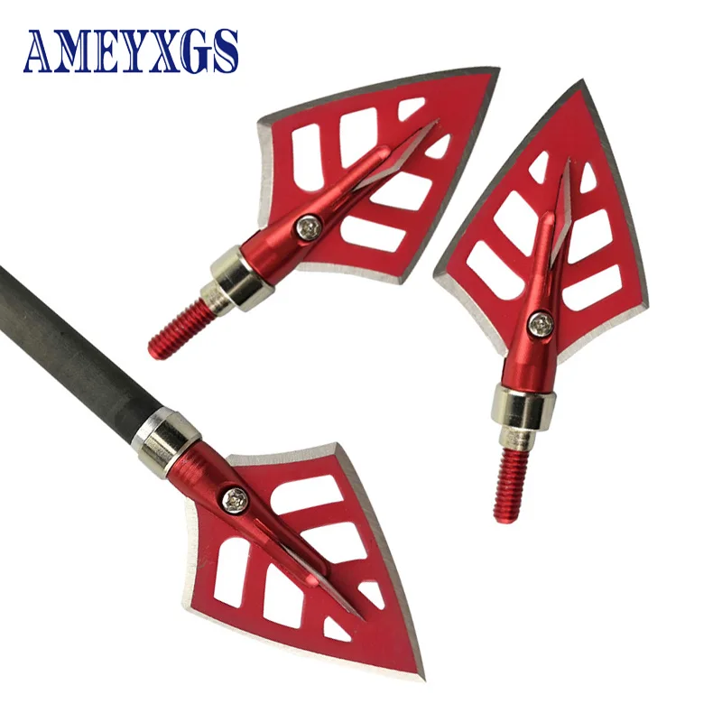 

6/12pcs Archery Arrowhead 125 Grains Broadheads 4 Blades Stainless Steel Arrow Points Tips For Bow and Arrow Shooting Hunting