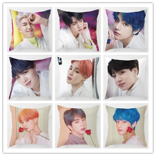 Bangtan boys мультяшная Подушка CoverPrint Чехол птица полиэстер хлопок BT-21Throw наволочка