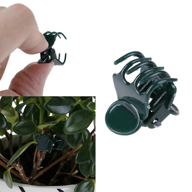 

100pcs Reusable Plastic Plant Support Clips Clamps For Plants Hanging Vine Garden Greenhouse Vegetables Tomatoes Clips