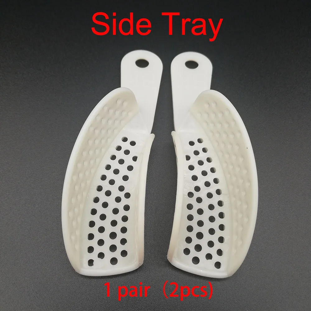 1pair Side 5 пар для зубных слепков пластиковые лотки без сетчатый лоток стоматология лабораторный Материал зубной ДЕРЖАТЕЛЬ лотки стоматологические инструменты - Цвет: 1pair Side
