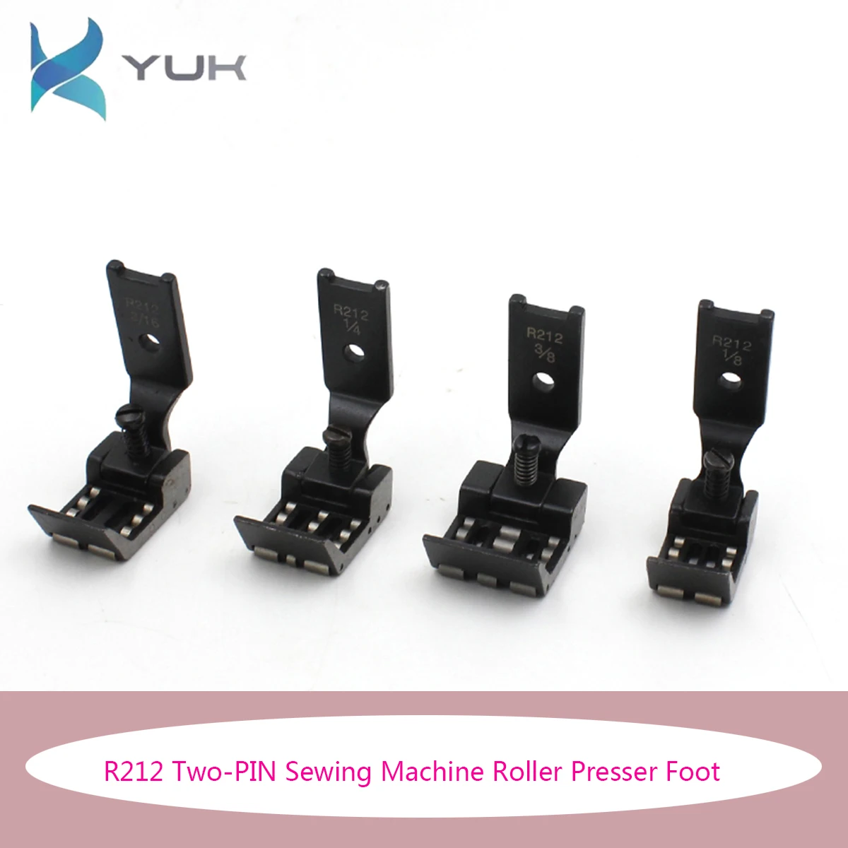 

1PCS #R212 Double Needle Roller PRESSER FOOT FIT FOR SINGER 112W 212W JUKI LH-515 LH-1152 LH-3128 BROTHER LT2-B842 LT2-B875