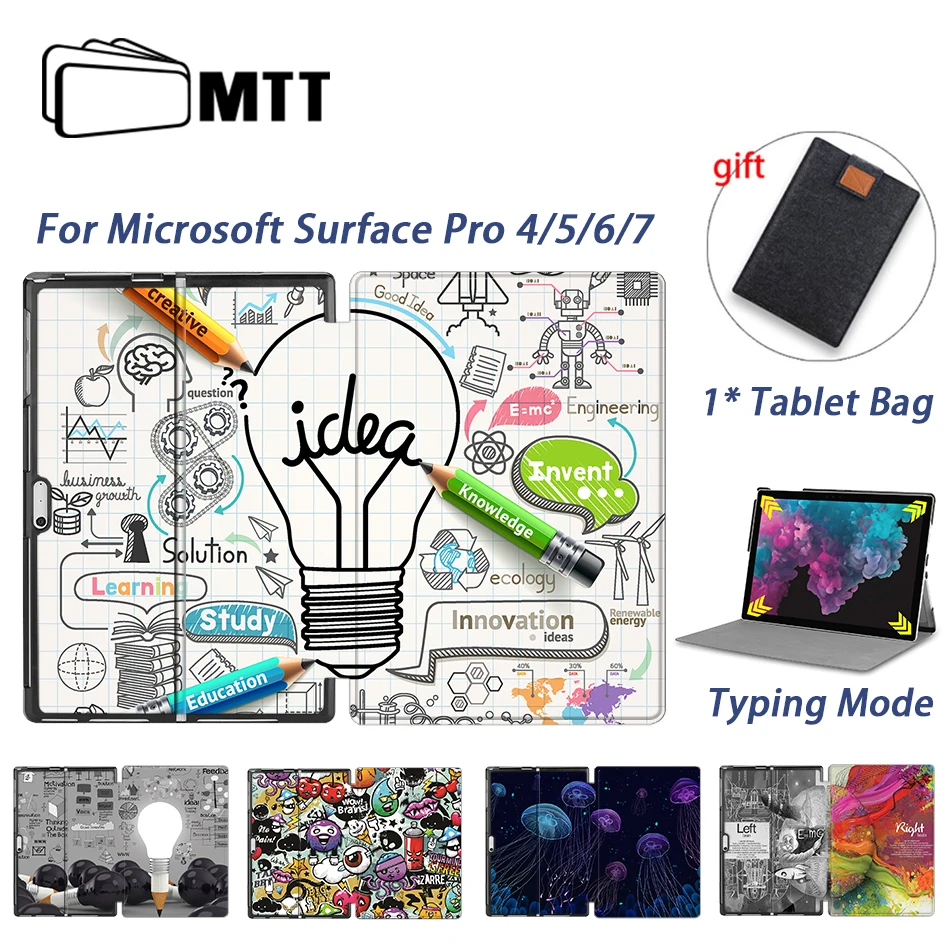 Флип чехол для Microsoft Surface Pro 4 5 6 7 12 3 дюйма|Чехлы планшетов и электронных книг| |