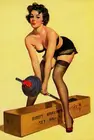 G Elvgren Pin-Up Heben Gewichte (лэмблема винтажная) холст печать настенное искусство для гостиной спальни Декор