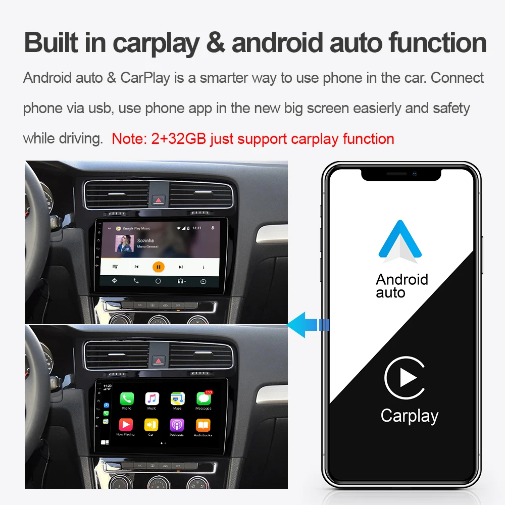EBILEAN Автомобильный мультимедийный радиоплеер для VW Volkswagen Golf 7 1Din Android 10 0 Авторадио