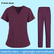 Ropa Uniforme de enfermera de manga corta para mujer...