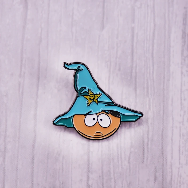 Мультяшный персонаж охранник Рэнди болотный купид/волшебник Картман булавка