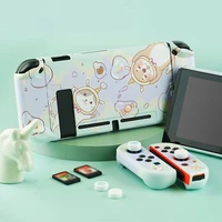 cute cartoon switch protective shell split pc hard cover housing ns game console case box for nintendo switch accessories