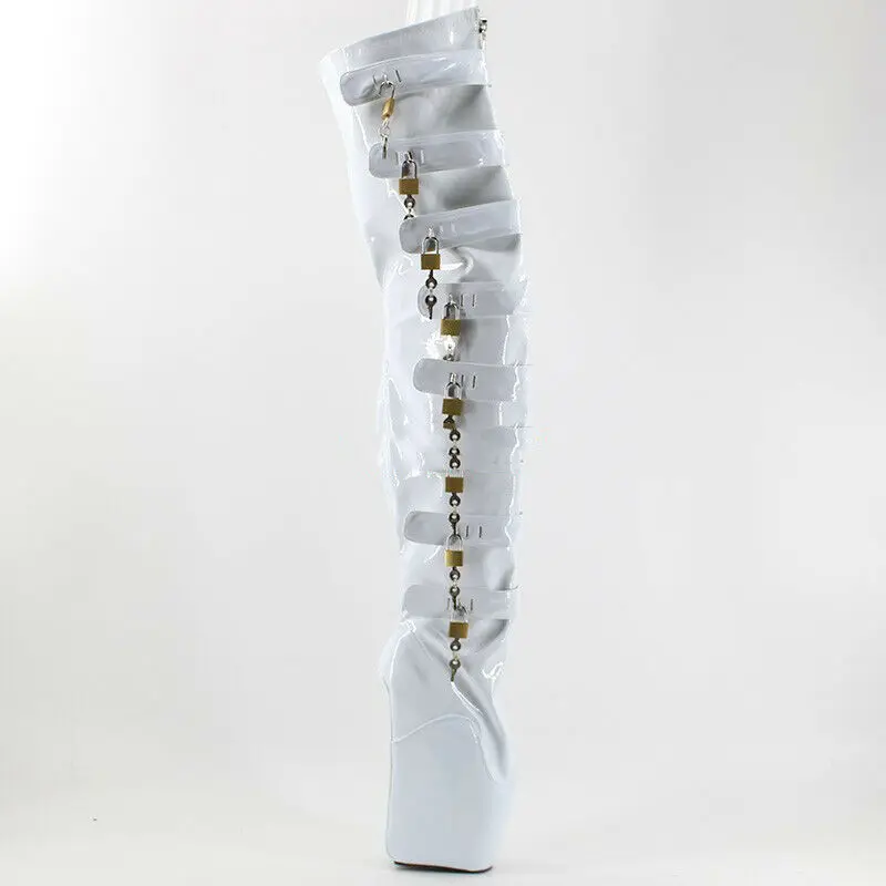New 18cm Ballet Super High Heeled Over Knee Boots Large Size Sexy Nightclub |