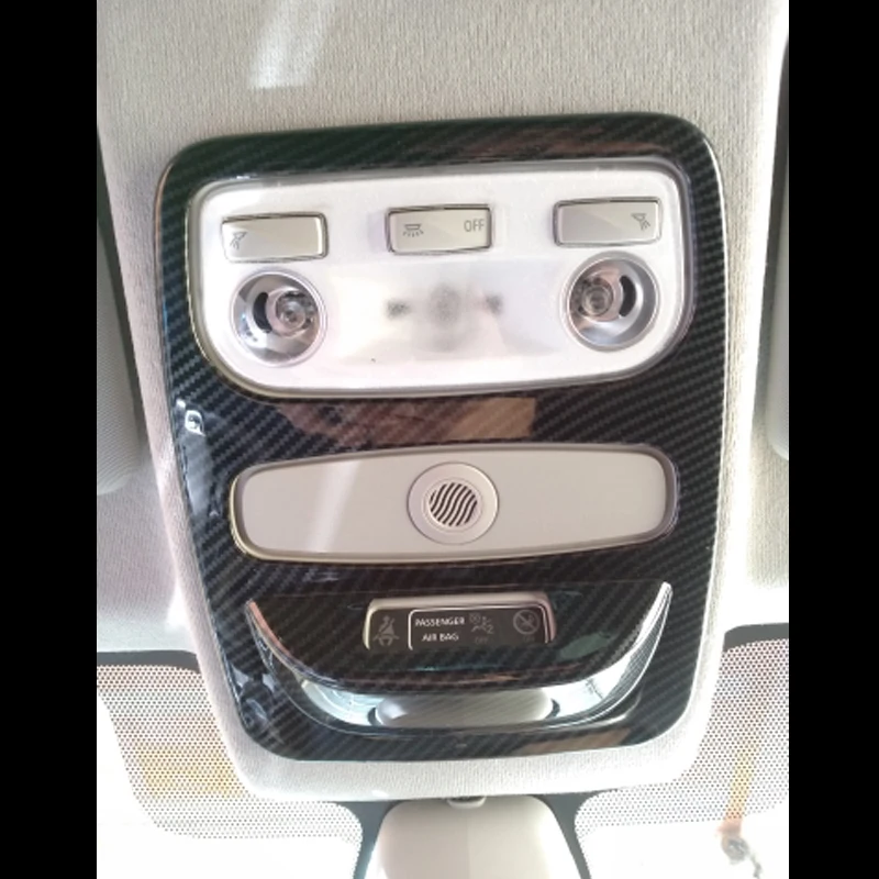 Для Renault Clio 4 2013 Clio4 ABS углеродное волокно передний светильник для чтения абажур панель Крышка отделка автомобильные аксессуары наклейка 1