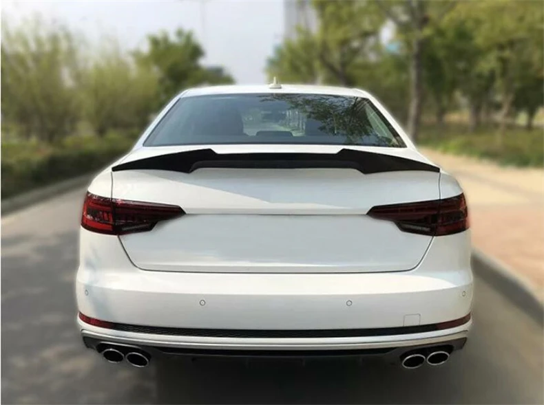 Для AUDI A4 S4 RS4 B9 B10 2017 2018 2019 2020 2021 2022 Настоящее углеродное волокно спойлер для губ