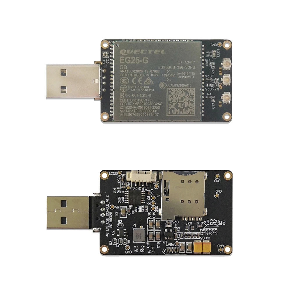 4G LTE USB Dongle оснащен EG25 G модемом LCC со слотом для sim карты/GPS FDD B1/B2/B3/B4/B5/B7/B8/B12/B13/B18/B19/
