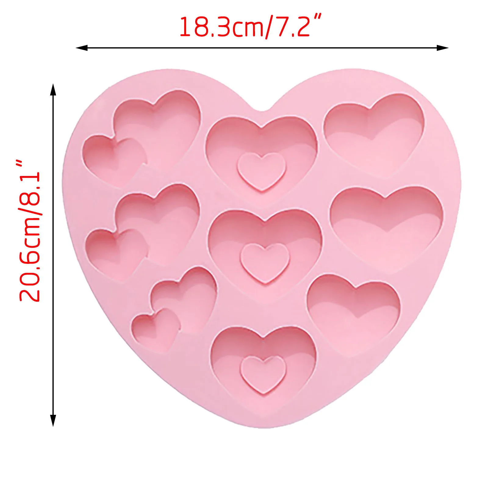 

2pc Silicone Molds Multi Grid Love Cake Mold Silicone Heart Chocolate Mold Sugar Cake Mold Bake Tool Kitchen Baking Tool