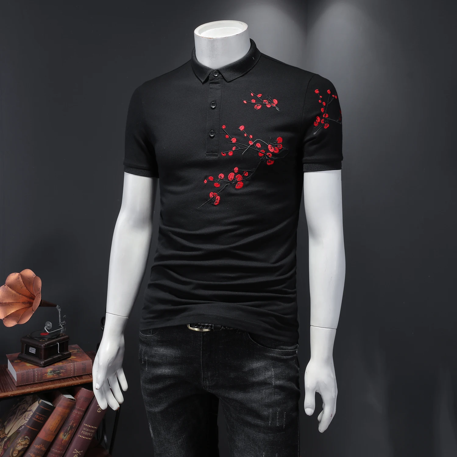Мужская футболка-поло с отложным воротником летняя футболка коротким рукавом и
