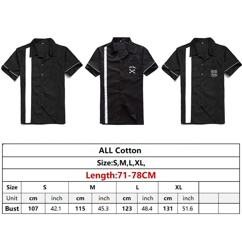 

Casual Black Button-Down Short Sleeve Men Shirt with Pockets Big Size Shirts Men's Camiseta Retro Hombre Men Dress Shirts