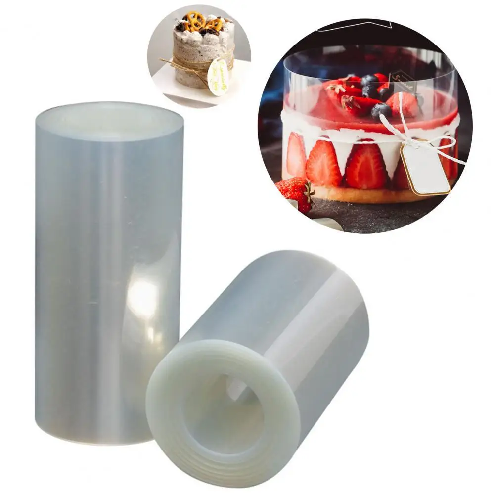 

1 Roll Cake Surround Film Non-stick Strong Construction PET Flexible Heat-resistant Surround Film for Home
