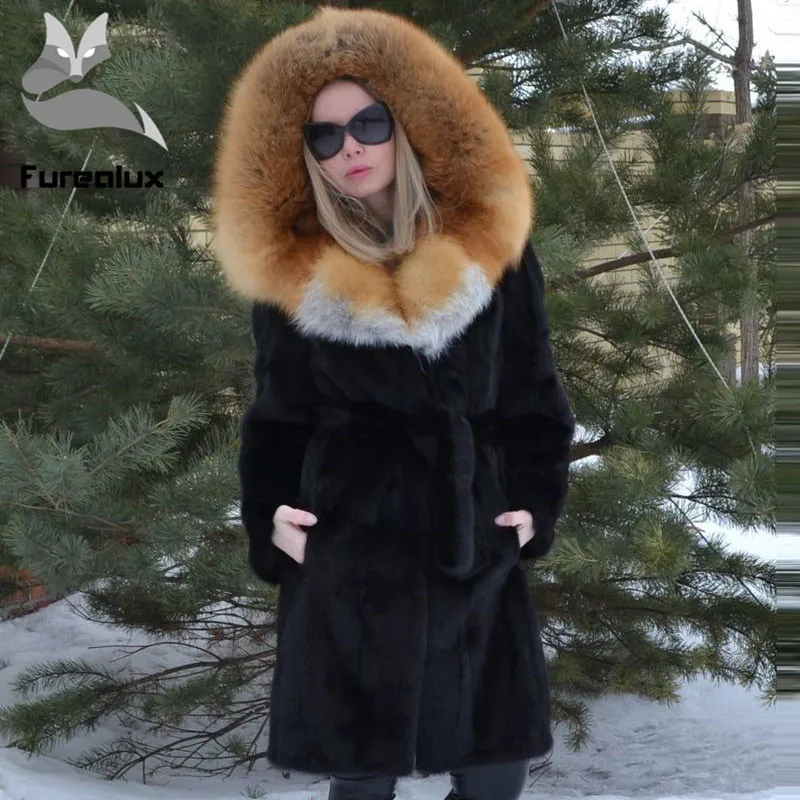 Новое поступление 2019 женская зимняя куртка натуральное пальто из натурального