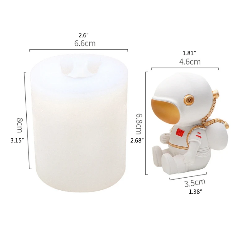 

3D Astronaut Silicone Mold Aromatherapy Plaster Candle Mould DIY Plaster Epoxy Mold for Resin Casting