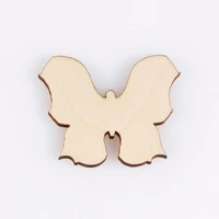 butterfly shape mascot laser cut christmas decorations silhouette blank unpainted 25 pieces wooden shape 0943