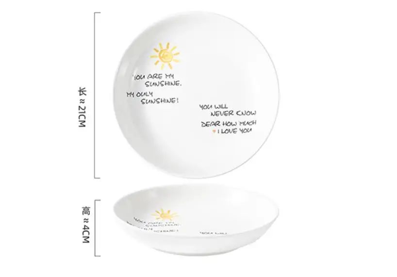 

"Sunshine" Beautiful Dishes Dinner Plates Platter Tray Home Restaurant Dinnerware Tableware