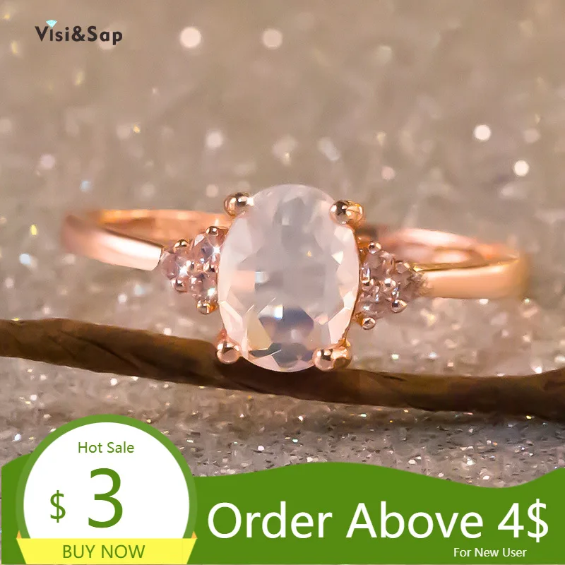 

Visisap Elliptic champagne Opals Rings for Women Elegant Rose Gold Color Gifts Ring Dropshipping Jewelry Supplier B2275