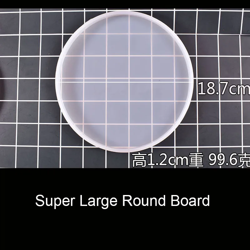 Super Large Round PopularVarious Size Of Love Heart Square Rectangle Base Board UV Expoxy Resin Decorative Jewelry Making Molds For Jewelry - Цвет: Super Large Round