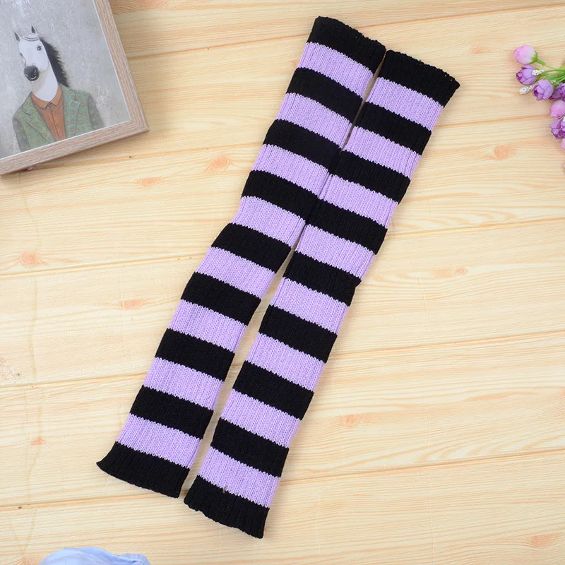 

Girl Japanese Harajuku Korean Version Socks Leg Warmers All-match Colorful Striped Leg Sock Ins Fashion Pile Sock for Women
