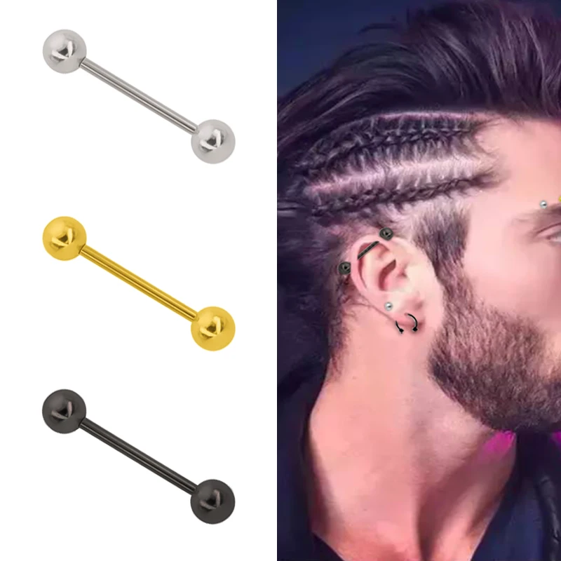 Серьги-туннели для пирсинга языка в готическом стиле с заглушками хирургическая