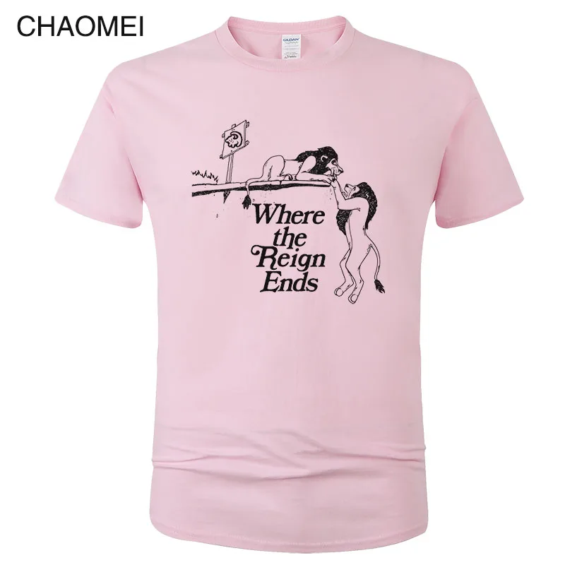 Мужская футболка с принтом Where The Reign Ends Camisa Hombre забавная хлопковая Футболка