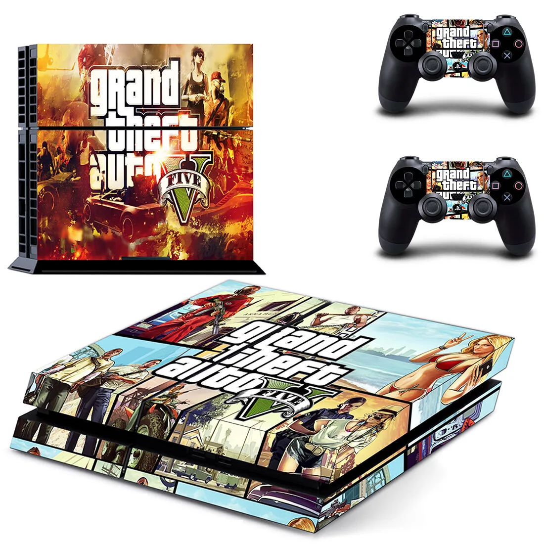 Grand Theft Auto GTA5 PS4 Stickers Play station 4 Skin Sticker Decals For PlayStation 4 PS4 Console & Controller Skins Vinyl