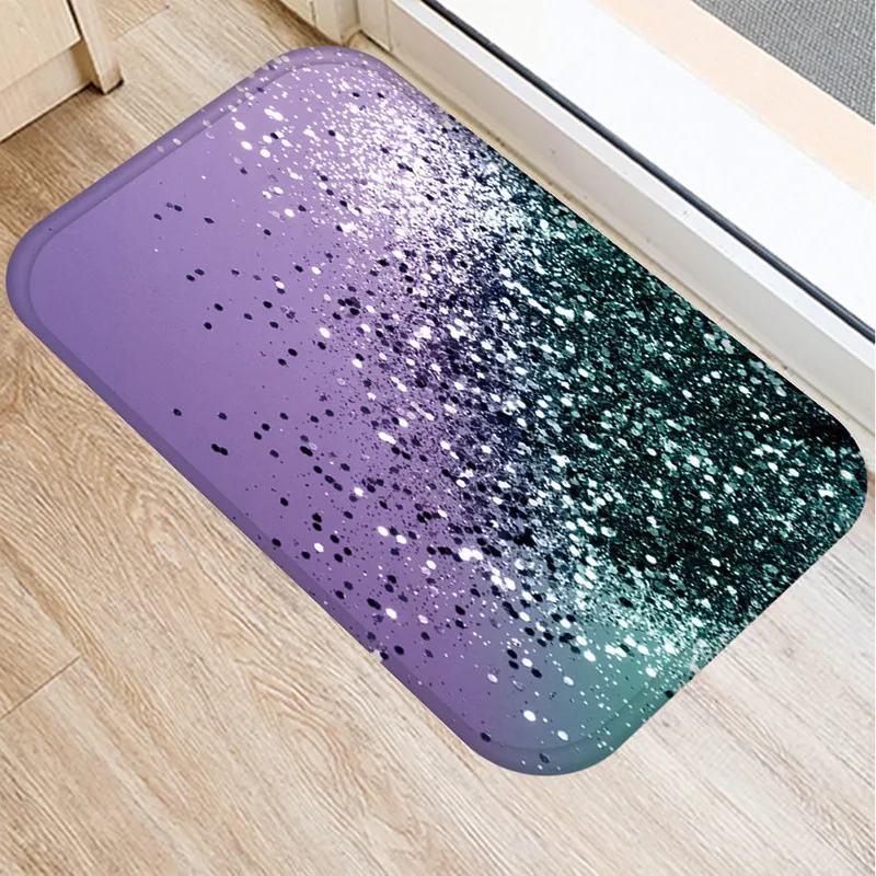 Геометрическим фиолетовым с защитой от скольжения коврик половик для кухонной и