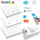 Умный выключатель света, Wi-Fi, 433 МГц, 110 В, 220 В, 10 А