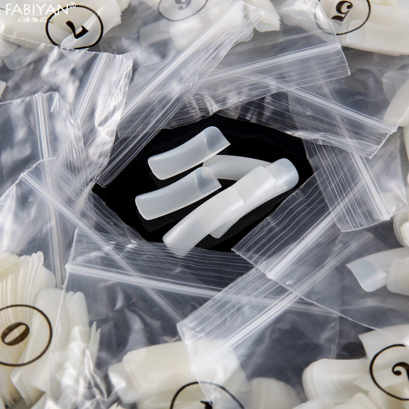 500 шт. половинные покрытия натуральный цвет акриловый УФ гель французские