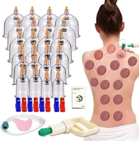 24 cups of different sizes of vacuum cupping set body massager vacuum cupping device and anti cellulite suction cup scraping to