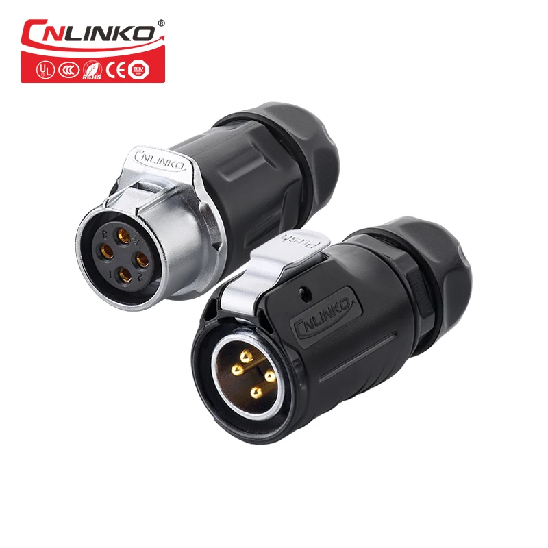 plug and socket Быстрая блокировка разъем, удовлетворяющий стандартам ЕС/UL одобренный CE M20 Водонепроницаемый авиации 4 Pin IP67 Мощность кабель в линию автоматической разъем для мужчин и женщин для солнечных батарей - Цвет: plug and socket