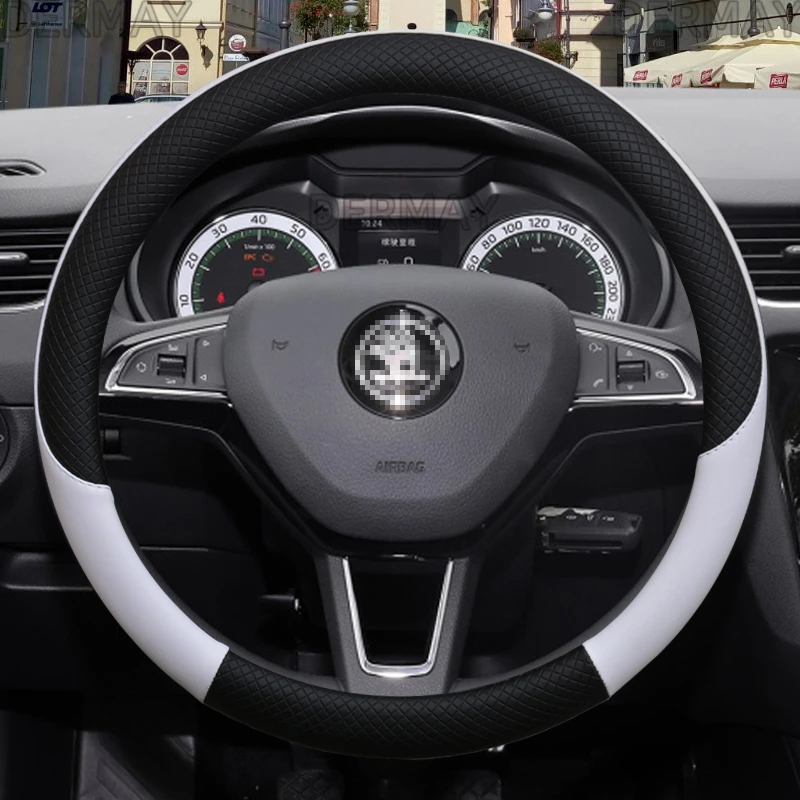 100% DERMAY брендовая кожаная фотосессия для Skoda fabia 1 2 octavia 3 A3 A5 yeti roomster превосходные