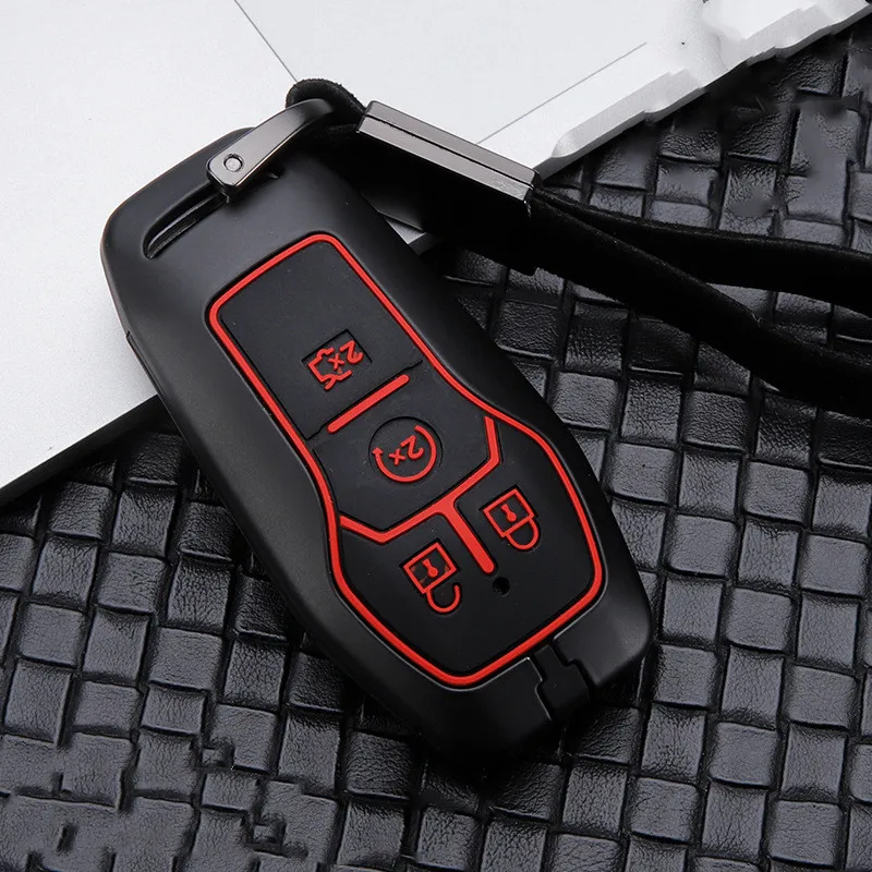 

Alloy Remote car key case holder Fob Shell Cover Case For Ford Fusion Mondeo Mustang F-150 Explorer Edge 2015 2016 2017 2018