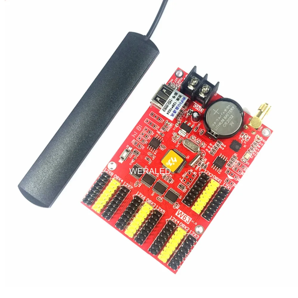 WERALED Huidu асинхронизация HD-W60 HD-W62 HD-W63 Wi-Fi и поддержка карт флеш-накопителей Порты один Цвет/Dual Core Цвет светодиодный Дисплей контроллер