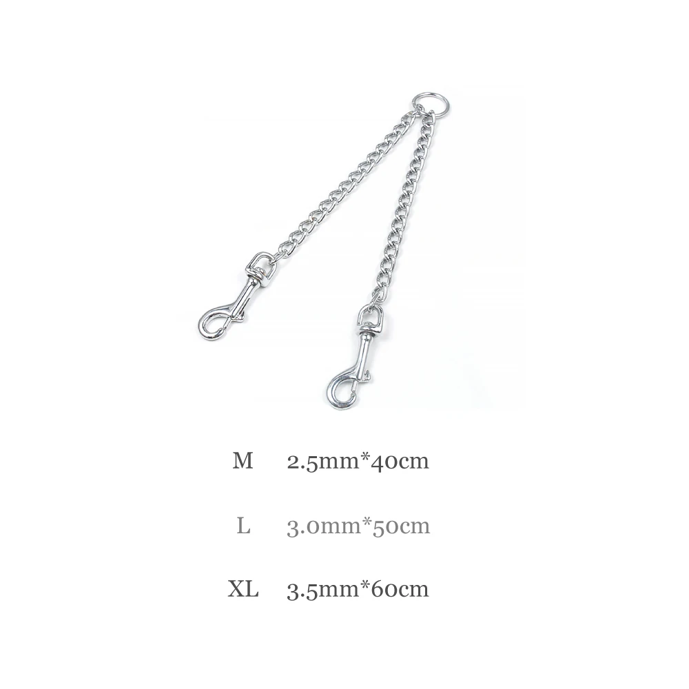 

Pet Walking Training Leash Stainless Steel Double Dog Leash Double Leashes with Strong Iron Chain Lead Pet Accessories