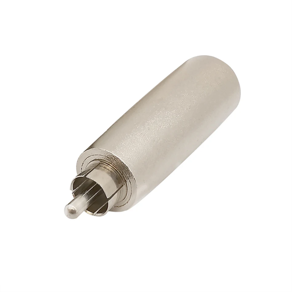 

1Pcs Silver Metal 3 Pin XLR Male to RCA Male Plug Audio Adapter Microphone Speaker Connector