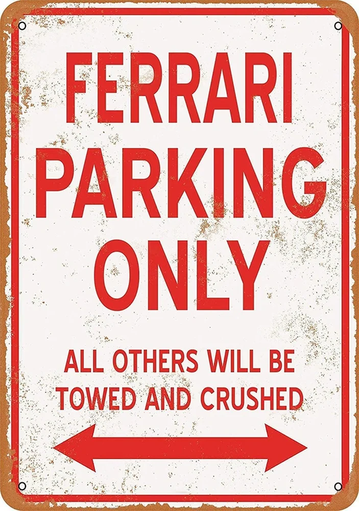 

Bedroom Retro Wall Sign Ferrari Bar Vintage Metal Sign Novelty Wall Plaque Wall Art Decor Accessories Gifts 8 X 12 Inches