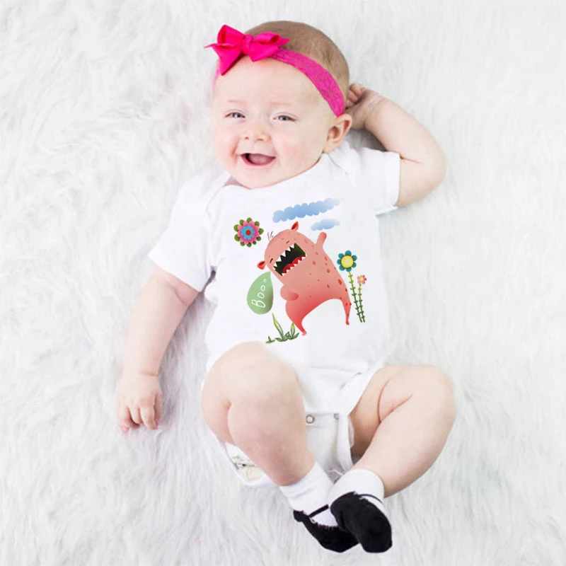 

Baby Clothes Little monster Anime Print Cozy Twin Baby Boy Body Summer Baby Girl Romper Harajuku Fashion Girl Baby Bodysuits