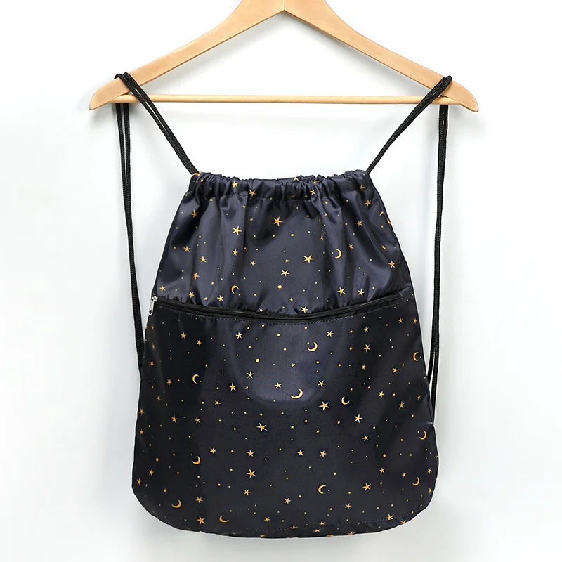 

Cartoon Foldable String Stadium Backpack Lightweight Washable Sturdy Daypack Waterproof Small Portable Outdoor Sport Bag